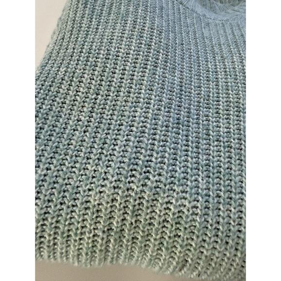 American Eagle Sweater Womens Medium teal Knit Pullover Crewneck Cozy Soft - Picture 13 of 13